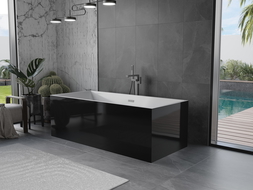Mexen Vigo laisvai stovinti vonia 178,5 x 80 cm, balta/juoda, gun metal - 51251788075-95