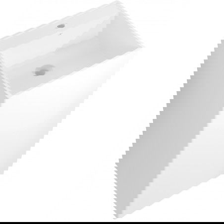 Mexen Belen laisvai pastatomas praustuvas iš konglomerato 45 x 45 cm, baltas matinė - 26604500