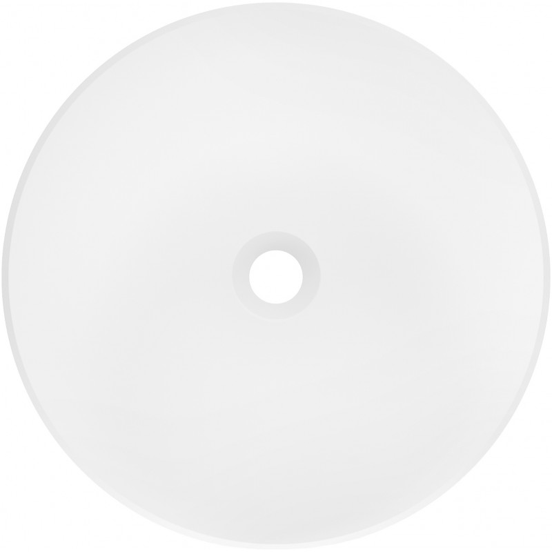 Mexen Leta laisvai stovintis praustuvas iš konglomerato, 45 x 45 cm, baltas matinis - 26574500