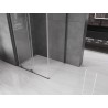 Mexen Velar 90 x 100 cm slankiamos dušo kabinos, skaidrus, tamsus metalas - 871-100-090-01-95