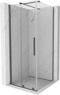 Mexen Velar stiklinė dušo kabina 100 x 100 cm, skaidrus, ginklo metalo spalvos - 871-100-100-01-95
