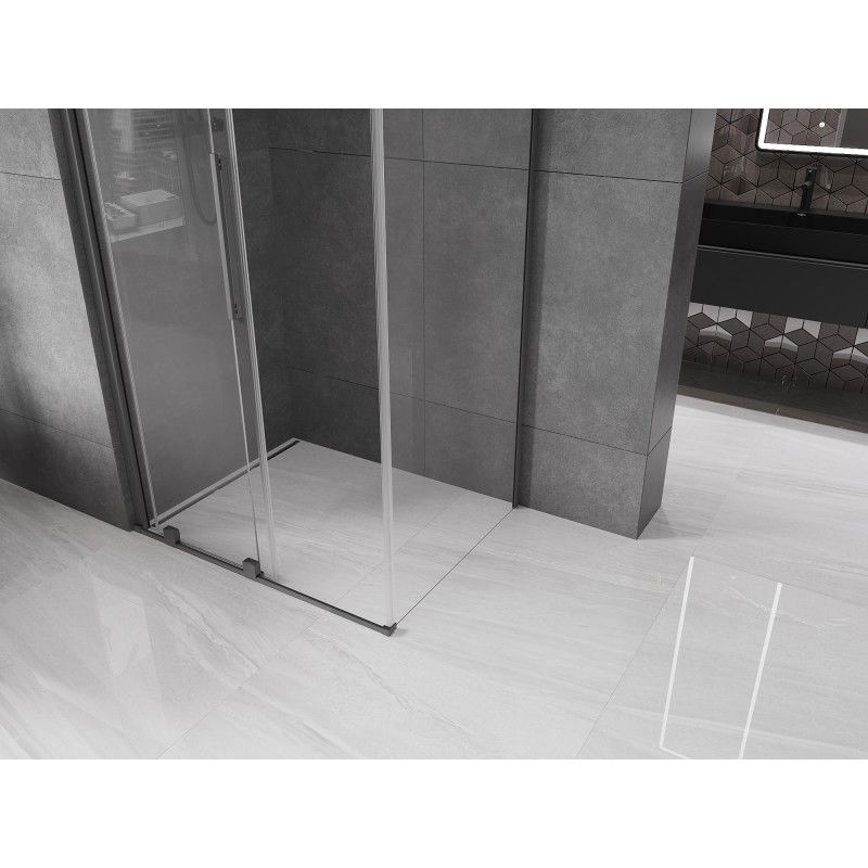 Mexen Velar stumdomos dušo kabina 110 x 75 cm, permatomas, gun metal - 871-110-075-01-95