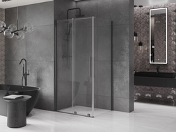 Mexen Velar stumdomos dušo kabina 120 x 100 cm, permatoma, gun metal - 871-120-100-01-95