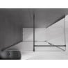 Mexen Velar stumdomas dušo kambarys 140 x 75 cm, skaidrus, gun metal - 871-140-075-01-95