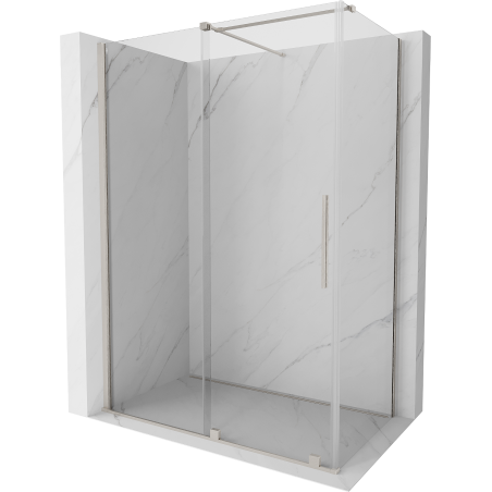 Mexen Velar stumdomas dušo kabina 150 x 85 cm, skaidrus, šlifuotas nikelis - 871-150-085-01-97