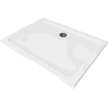 Mexen Flat stačiakampė dušo padeklas slim 140 x 100 cm, baltas, juodas sifonas - 40101014B