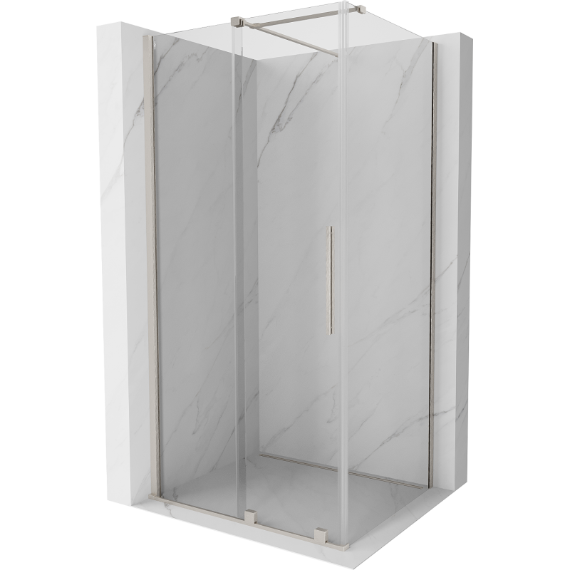 Mexen Velar stumdomosios dušo kabinos 90 x 100 cm, skaidrios, šlifuotas nikelis - 871-090-100-01-97