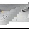 Mexen Flat stačiakampis slim dušo padėklas 140 x 100 cm, Balta, sifonas Auksinė - 40101014G