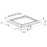 Mexen Flat kvadratinis grindinis latakas 15 x 15 cm, Chromo - 1010015