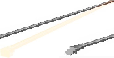 Mexen tiesus laikiklis dušo sienelei 6-8 mm, šlifuota varis - 800-01-65