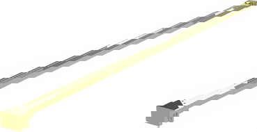 Mexen tiesus laikiklis dušo sienelei 6-8 mm, auksinis - 800-01-50