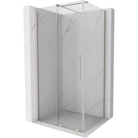 Mexen Velar stumdomas dušas 150 x 100 cm, skaidrus, šlifuotas nikelis - 871-150-100-01-97