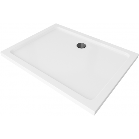 Mexen Flat stačiakampė dušo padėklas slim 110 x 90 cm, baltas, juodas sifonas - 40109011B
