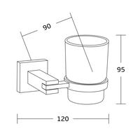 Mexen Vane dantų šepetėlio puodelis, auksinis - 7020938-50