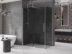 Mexen Velar stumdomas dušas 160 x 70 cm, grafitas, chromas - 871-160-070-41-01