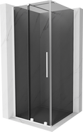Mexen Velar slankiojanti dušo kabina 90 x 90 cm, grafitas, balta - 871-090-090-41-20