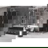 Mexen Velar stumdomas dušo kabina 120 x 120 cm, grafitas, balta - 871-120-120-41-20