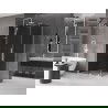 Mexen Velar stumdomo dušo kabina 130 x 85 cm, grafitas, balta - 871-130-085-41-20