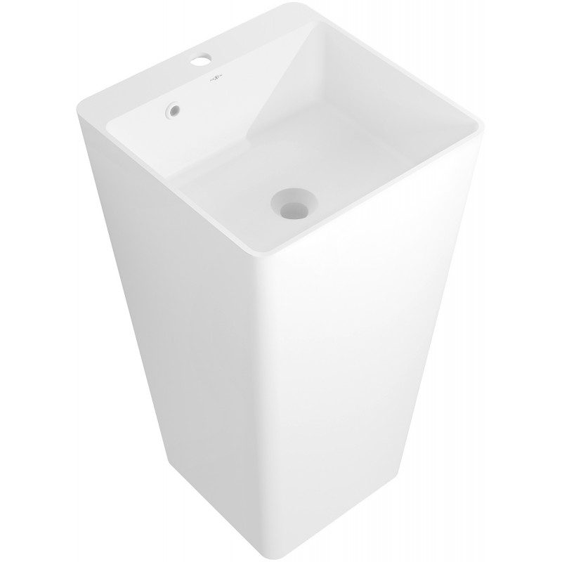 Mexen Neva laisvai pastatomas praustuvas iš konglomerato 45 x 45 cm, baltas matinis - 26614500