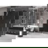 Mexen Velar stumdomas dušo kabinas 140 x 75 cm, grafitas, baltas - 871-140-075-41-20