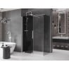 Mexen Velar stumdomas dušo kabinas 140 x 75 cm, grafitas, baltas - 871-140-075-41-20