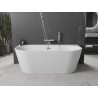 Mexen Oval+ laisvai pastatoma prie sienos montuojama vonia 170 x 80 cm, balta, chromuota perpila - 52681708000-01