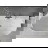 Mexen Oval+ laisvai pastatoma prigludusi vonia 170 x 80 cm, balta, chromuotas persipylimas - 52681708000-01