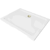 Mexen Flat stačiakampis slim dušo padėklas 100 x 80 cm, Balta, sifonas Auksinė - 40108010G