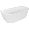 Mexen Oval+ laisvai stovinti prie sienos pastatoma vonia 170 x 80 cm, balta, baltas persipylimas - 52681708000-20