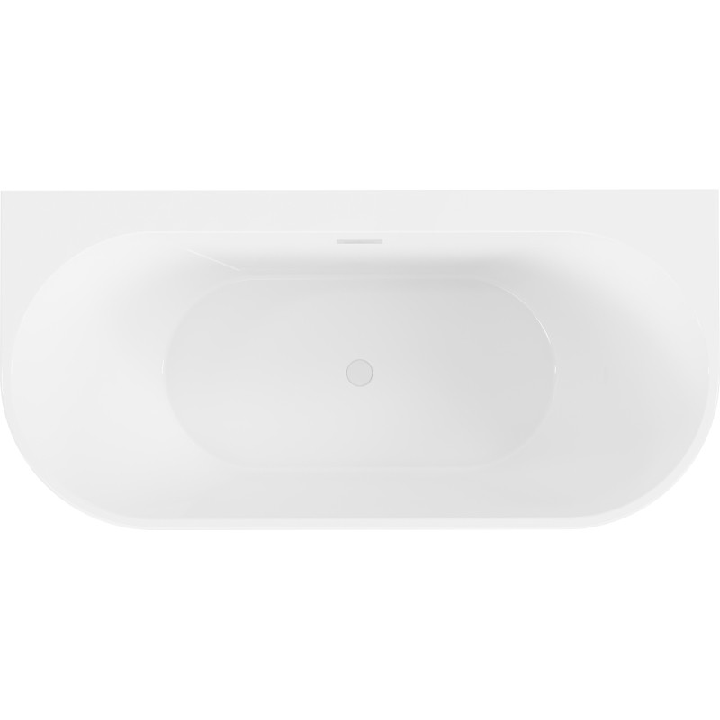 Mexen Oval+ laisvai pastatoma sieninė vonia 170 x 80 cm, balta, balta perpylimo anga - 52681708000-20