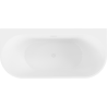 Mexen Oval+ laisvai stovinti prie sienos pastatoma vonia 170 x 80 cm, balta, baltas persipylimas - 52681708000-20