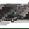 Mexen Velar stumdomosios dušo durys, 110x85 cm, grafitas, šlifuotas auksas - 871-110-085-41-55