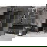 Mexen Velar stumdomo dušo kabina 110 x 80 cm, grafitas, šlifuotas auksas - 871-110-080-41-55