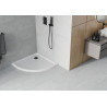 Mexen Flat pusapvalė dušo padėklas slim 90 x 90 cm, baltas, juodas sifonas - 41109090B