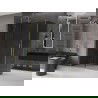 Mexen Velar slankiamosios dušo kabina 140 x 75 cm, grafitas, šlifuotas auksas - 871-140-075-41-55
