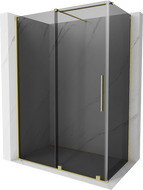 Mexen Velar stumdomas dušo kabinas 150 x 80 cm, grafitas, auksinis šepetys - 871-150-080-41-55