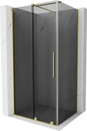 Mexen Velar slankiojančios dušo kabinos 130 x 80 cm, grafitas, auksas šlifuotas - 871-130-080-41-55