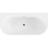 Mexen Oval+ laisvai stovinti bet prie sienos montuojama vonia 170 x 80 cm, balta, aukso perteklius - 52681708000-50