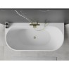 Mexen Oval+ laisvai stovinti prie sienos vonia 170 x 80 cm, balta, aukso perpylimas - 52681708000-50