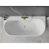 Mexen Oval+ laisvai stovinti prie sienos vonia 170 x 80 cm, balta, auksinis šepetėliu - 52681708000-55