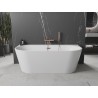 Mexen Oval+ laisvai pastatoma prie sienos vonia 170 x 80 cm, balta, perpylimas rožinio aukso - 52681708000-60
