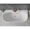 Mexen Oval+ laisvai pastatoma prie sienos vonia 170 x 80 cm, balta, perpylimas rožinio aukso - 52681708000-60