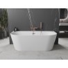 Mexen Oval+ laisvai stovinti prie sienos vonia 170 x 80 cm, balta, šepetėliu valyta vario perpylimas - 52681708000-65