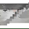 Mexen Oval+ laisvai pastatoma vonia prie sienos 170 x 80 cm, balta, vario šepetėliu per reguliacija - 52681708000-65