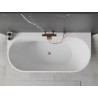 Mexen Oval+ laisvai stovinti prie sienos vonia 170 x 80 cm, balta, šepetėliu valyta vario perpylimas - 52681708000-65