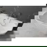Mexen Oval+ laisvai pastatoma prie sienos vonia 170 x 80 cm, balta, šepetys gun gray - 52681708000-66