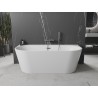 Mexen Oval+ laisvai stovinti prie sienos vonia 170 x 80 cm, balta, persipylimas gun gray šlifuotas - 52681708000-66