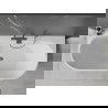 Mexen Oval+ laisvai pastatoma prie sienos vonia 170 x 80 cm, balta, šepetys gun gray - 52681708000-66