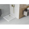 Mexen Flat kvadratinis dušo padėklas slim 90 x 90 cm, baltas, auksinis sifonas - 40109090G