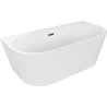 Mexen Oval+ laisvai stovinti prie sienos 170 x 80 cm vonia, balta, juodas perpylimas - 52681708000-70